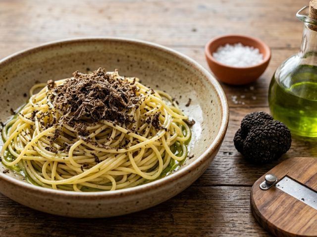Spaghetti al tartufo nero