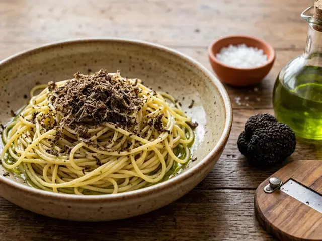 Spaghetti al tartufo nero