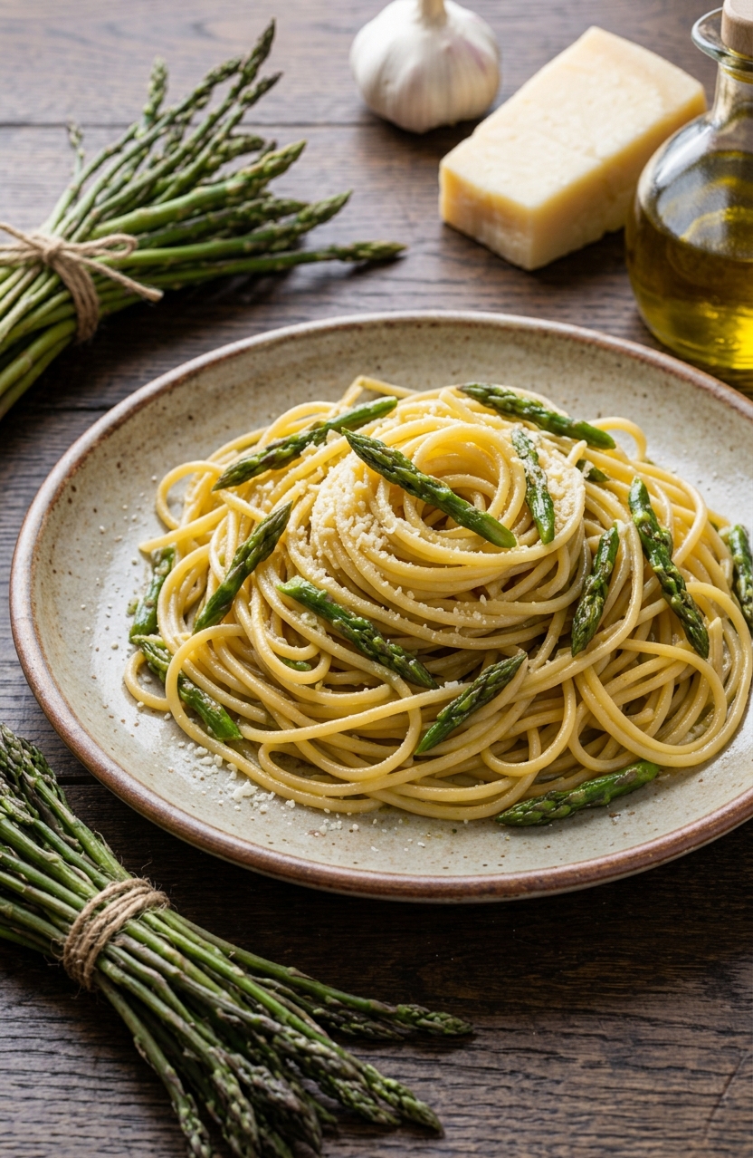 Spaghetti agli asparagi selvatici